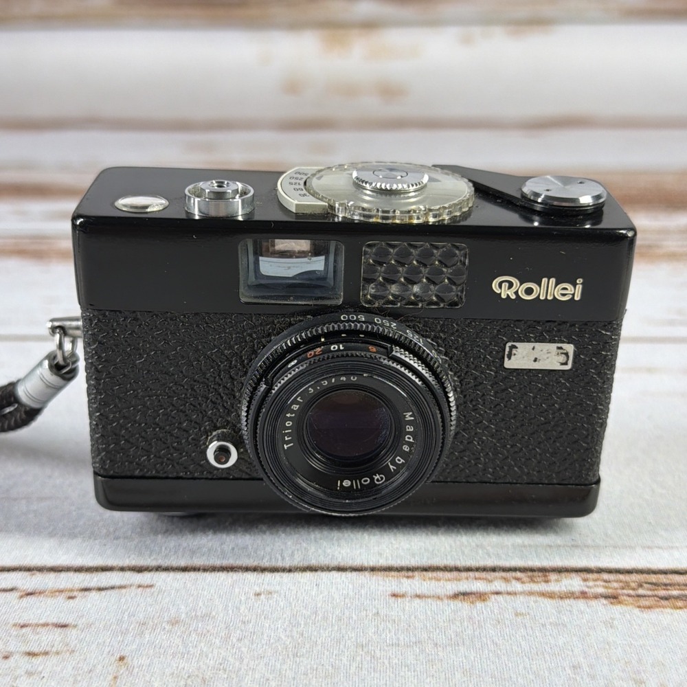 Rollei B35 Compact 35mm Film Camera Black w/ Zeiss Triotar 3.5/40mm Used